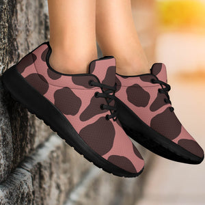 Red Brown Cow Print Sport Shoes GearFrost