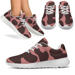 Red Brown Cow Print Sport Shoes GearFrost