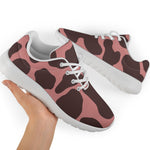 Red Brown Cow Print Sport Shoes GearFrost