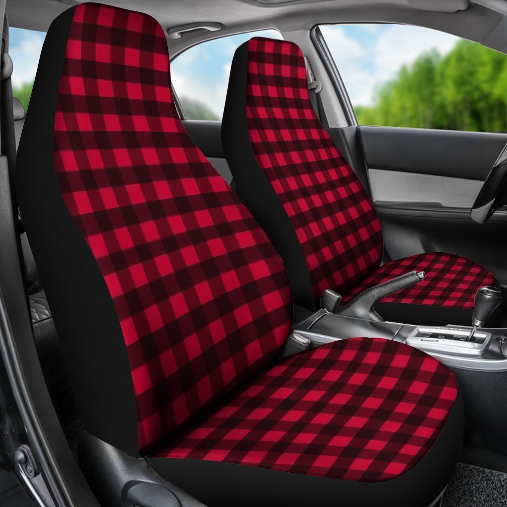 Red Buffalo Plaid Universal Fit Car Seat Covers GearFrost
