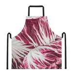 Red Cabbage Leaves Print Apron