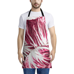 Red Cabbage Leaves Print Apron