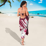 Red Cabbage Leaves Print Beach Sarong Wrap