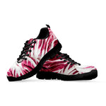 Red Cabbage Leaves Print Black Sneakers