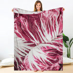 Red Cabbage Leaves Print Blanket