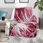 Red Cabbage Leaves Print Blanket