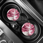 Red Cabbage Leaves Print Car Coasters
