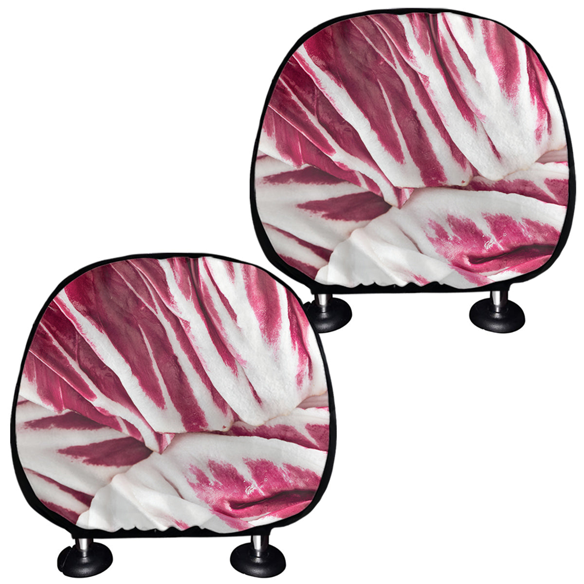 Red Cabbage Leaves Print Car Headrest Covers