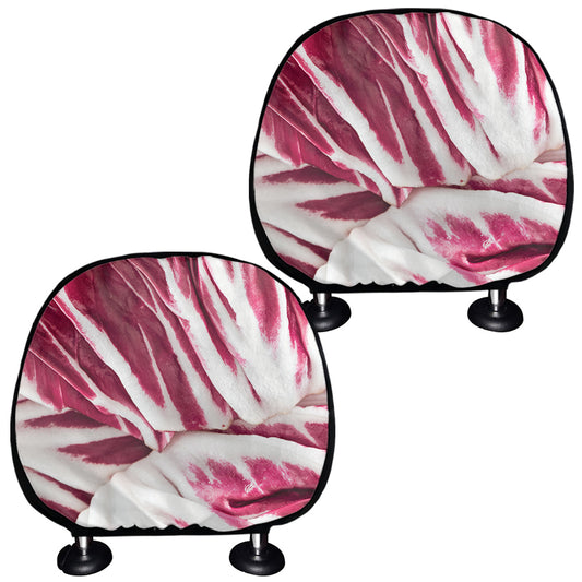 Red Cabbage Leaves Print Car Headrest Covers