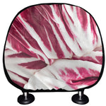 Red Cabbage Leaves Print Car Headrest Covers