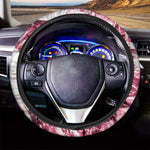 Red Cabbage Leaves Print Car Steering Wheel Cover