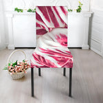 Red Cabbage Leaves Print Dining Chair Slipcover