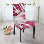 Red Cabbage Leaves Print Dining Chair Slipcover