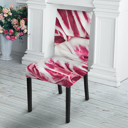 Red Cabbage Leaves Print Dining Chair Slipcover