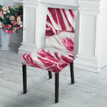 Red Cabbage Leaves Print Dining Chair Slipcover