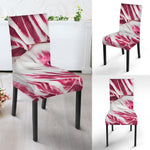 Red Cabbage Leaves Print Dining Chair Slipcover