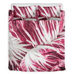 Red Cabbage Leaves Print Duvet Cover Bedding Set