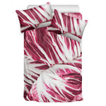 Red Cabbage Leaves Print Duvet Cover Bedding Set