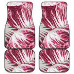 Red Cabbage Leaves Print Front and Back Car Floor Mats