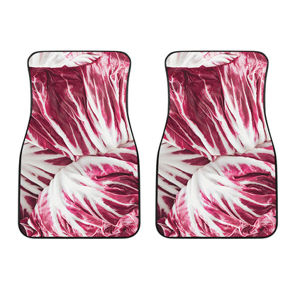 Red Cabbage Leaves Print Front Car Floor Mats