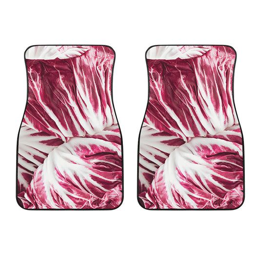 Red Cabbage Leaves Print Front Car Floor Mats