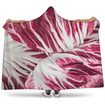 Red Cabbage Leaves Print Hooded Blanket