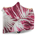 Red Cabbage Leaves Print Hooded Blanket