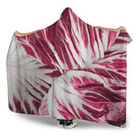 Red Cabbage Leaves Print Hooded Blanket