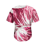 Red Cabbage Leaves Print Men's Baseball Jersey
