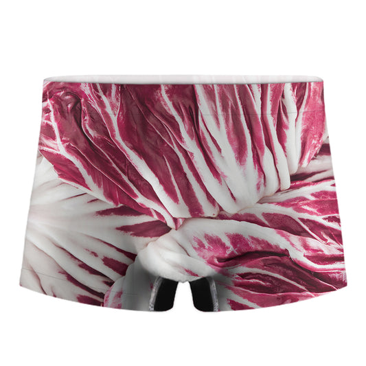 Red Cabbage Leaves Print Men's Boxer Briefs