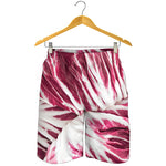 Red Cabbage Leaves Print Men's Shorts