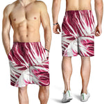 Red Cabbage Leaves Print Men's Shorts