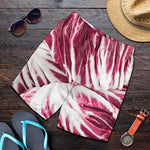 Red Cabbage Leaves Print Men's Shorts