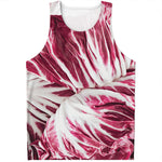 Red Cabbage Leaves Print Men's Tank Top