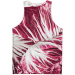 Red Cabbage Leaves Print Men's Tank Top