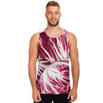 Red Cabbage Leaves Print Men's Tank Top