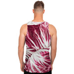 Red Cabbage Leaves Print Men's Tank Top