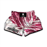 Red Cabbage Leaves Print Muay Thai Boxing Shorts