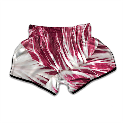 Red Cabbage Leaves Print Muay Thai Boxing Shorts