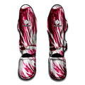 Red Cabbage Leaves Print Muay Thai Shin Guards