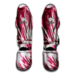 Red Cabbage Leaves Print Muay Thai Shin Guard