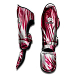 Red Cabbage Leaves Print Muay Thai Shin Guard