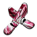 Red Cabbage Leaves Print Muay Thai Shin Guard