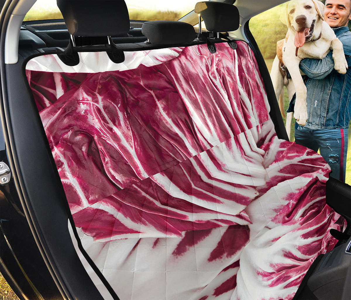 Red Cabbage Leaves Print Pet Car Back Seat Cover