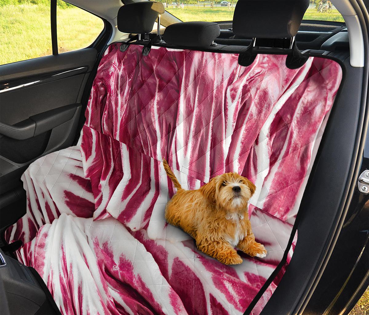 Red Cabbage Leaves Print Pet Car Back Seat Cover
