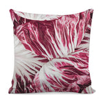 Red Cabbage Leaves Print Pillow Cover