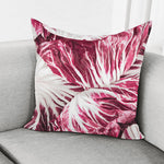 Red Cabbage Leaves Print Pillow Cover