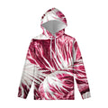 Red Cabbage Leaves Print Pullover Hoodie