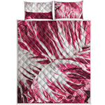 Red Cabbage Leaves Print Quilt Bed Set