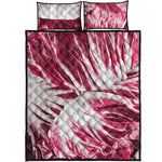 Red Cabbage Leaves Print Quilt Bed Set